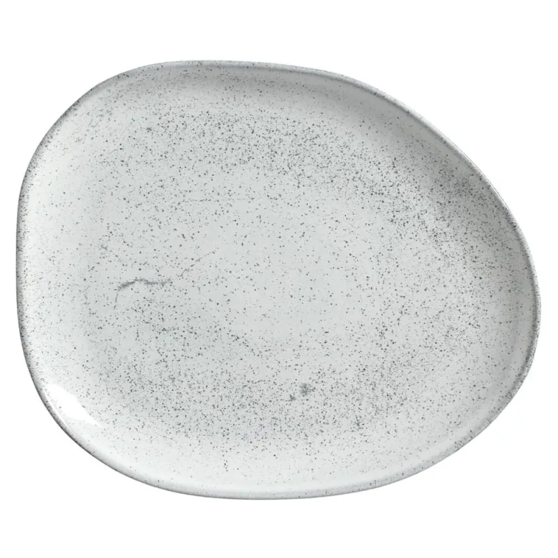 Conjunto com 6 Pratos Raso Oval Orgânico Echo 31x24x2,5cm - Porto Brasil Cerâmica - Utilidades Domesticas