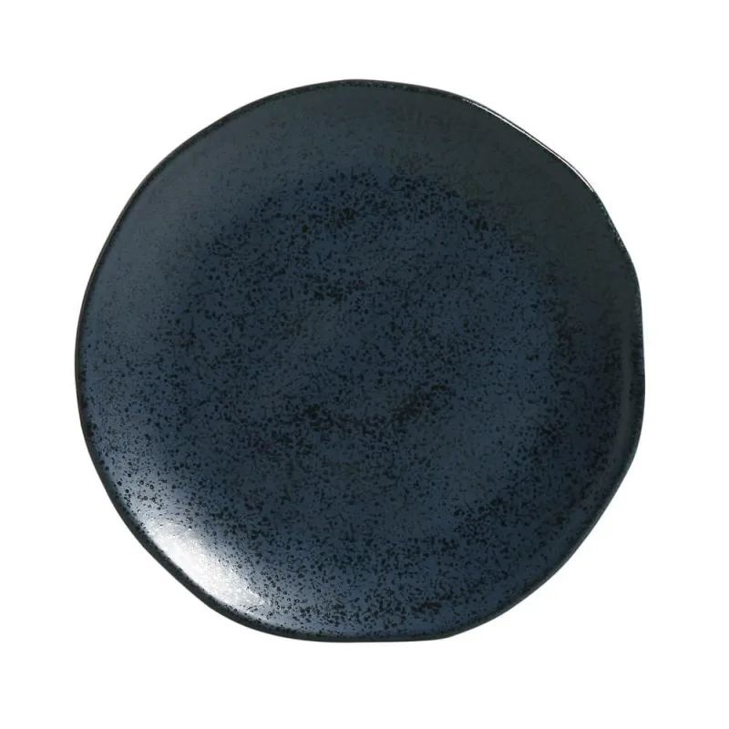 Conjunto com 6 Pratos de Sobremesa Orgânico Night Blue Ø19,5cm - Porto Brasil Cerâmica - Utilidades Domesticas