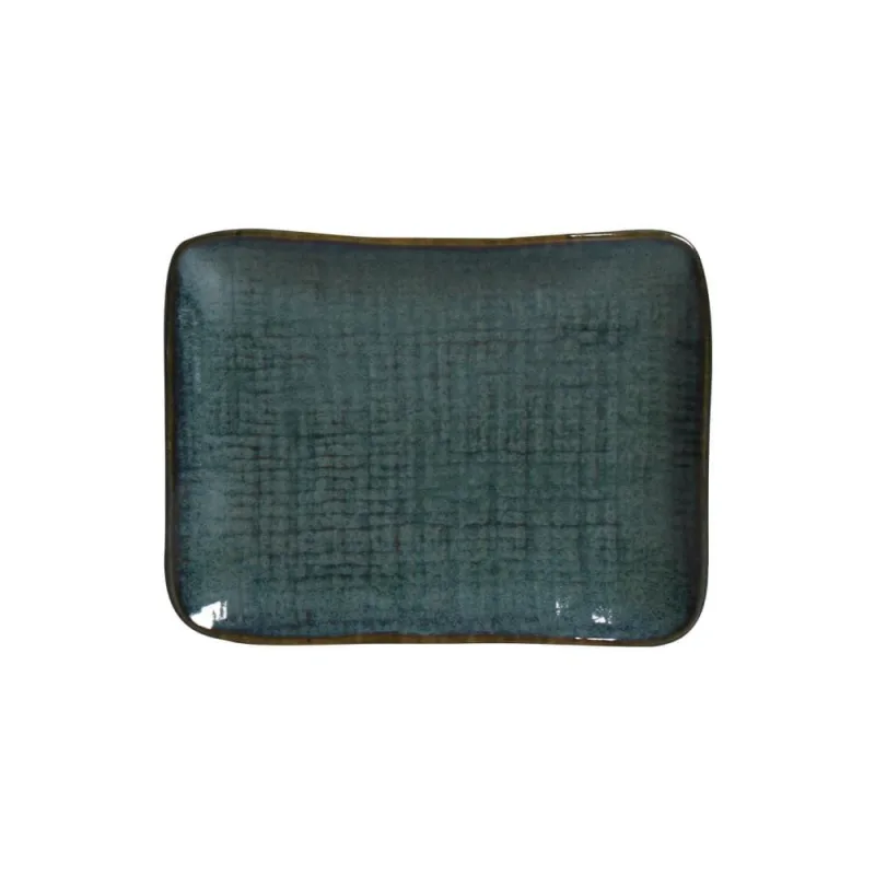 Conjunto com 4 Travessas Retangular Pequena Juta Oceano 18x14cm - Porto Brasil Cerâmica - Utilidades Domesticas