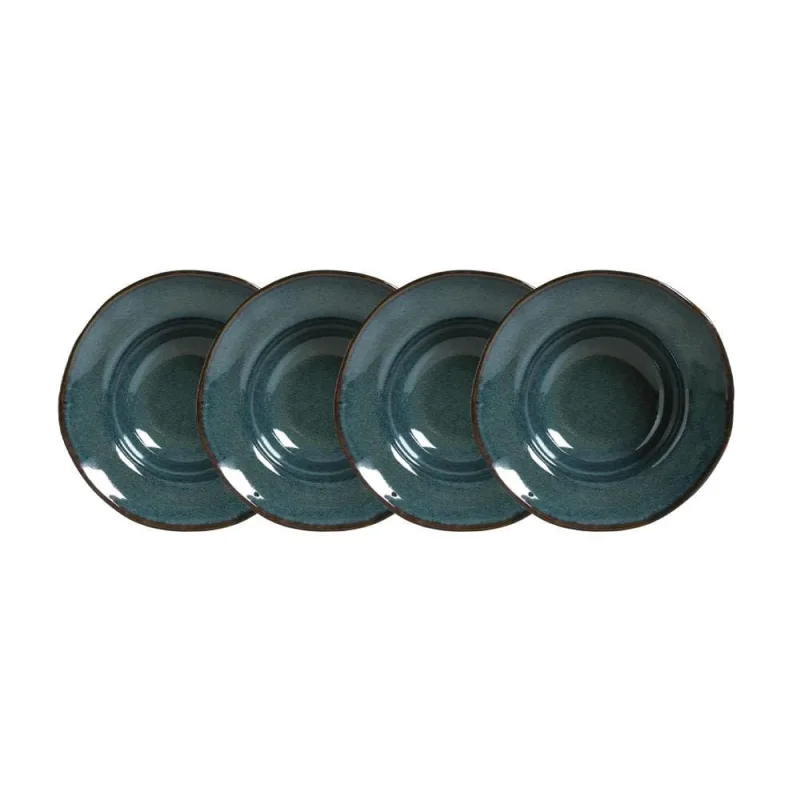 Conjunto de Pratos de Sobremesa Porto Brasil Orgânico Oceano 250ml - 4 Peças - Porto Brasil - Utilidades Domesticas