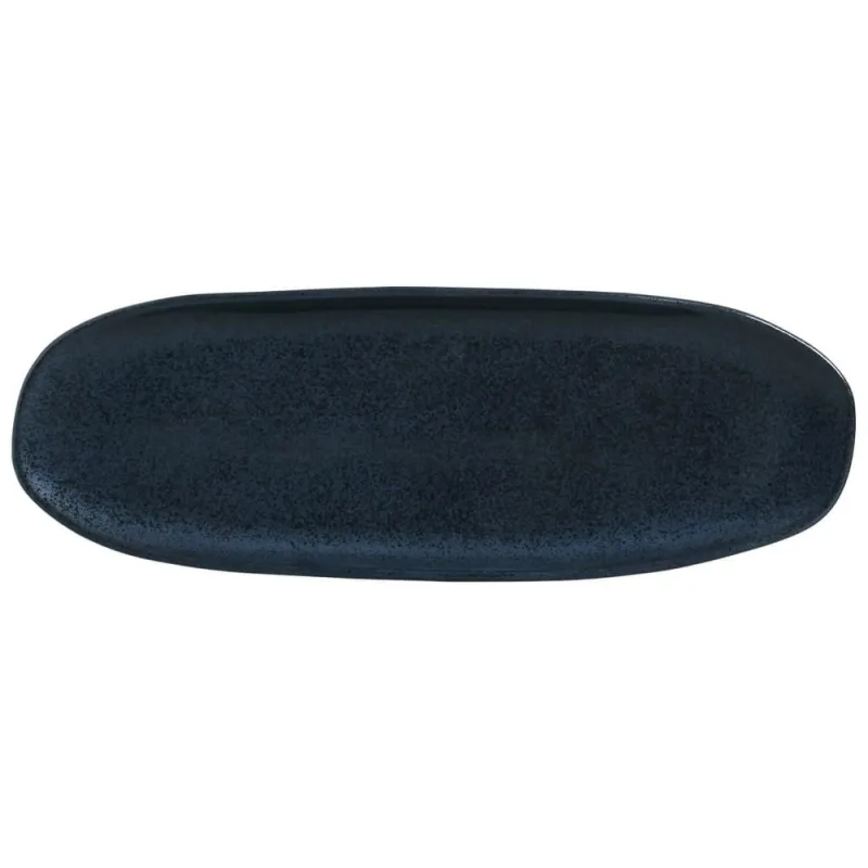 Conjunto com 4 Travessas Oval Rasa Grande Orgânico Night Blue 36x13cm - Porto Brasil Cerâmica - Utilidades Domesticas
