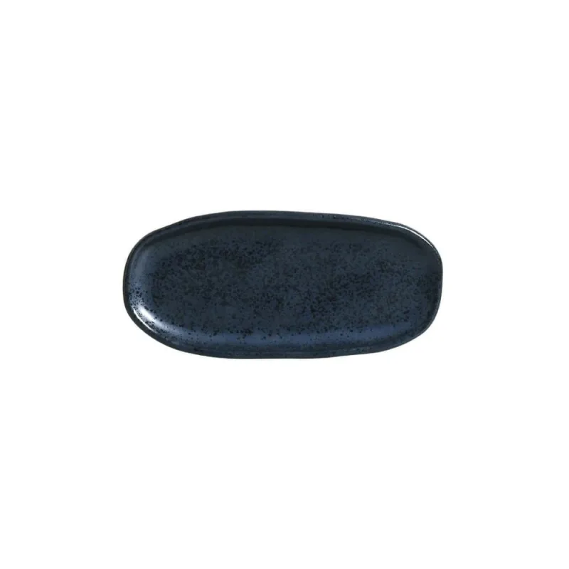 Conjunto com 4 Travessas Oval Rasa Mini Orgânico Night Blue 16,5x8cm - Porto Brasil Cerâmica - Utilidades Domesticas