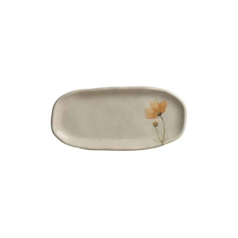 Conjunto com 4 Travessas Oval Rasa Mini Orgânico Campestre 16,5x8cm - Porto Brasil Cerâmica