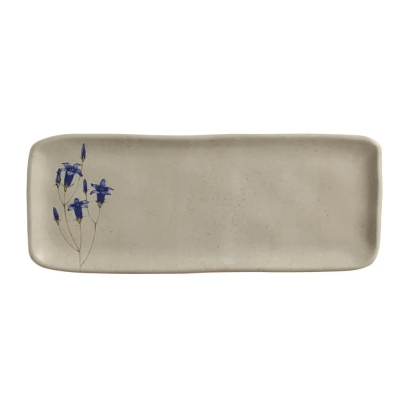 Conjunto com 4 Travessas Retangular Média Orgânico Campestre 33x13cm - Porto Brasil Cerâmica - Utilidades Domesticas