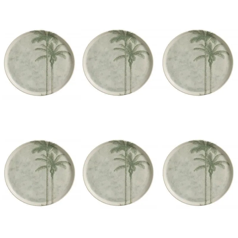 Conjunto De Pratos Rasos 06 Peças Bio Tropicália Porto Brasil - Porto Brasil