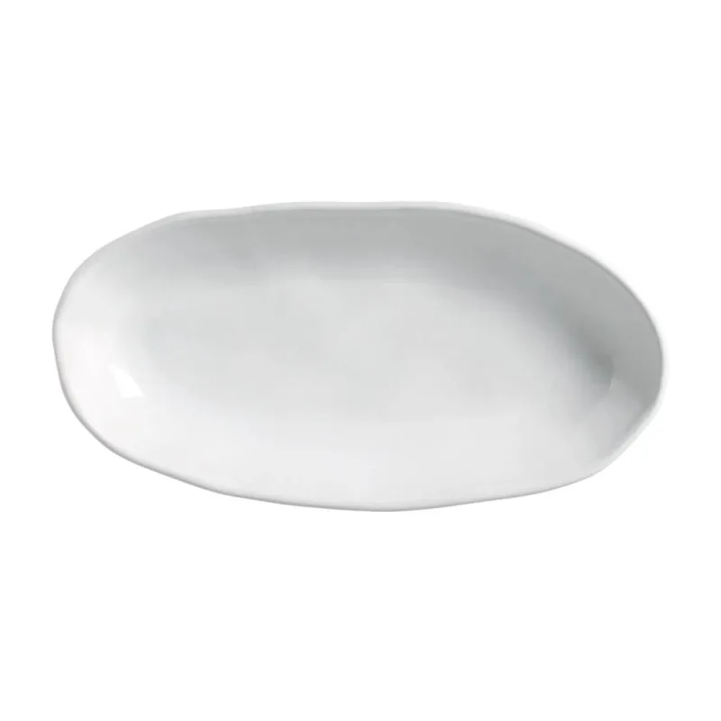 Conjunto com 4 Travessas Oval Funda G Orgânico New White 32x16cm 650ml - Porto Brasil Cerâmica