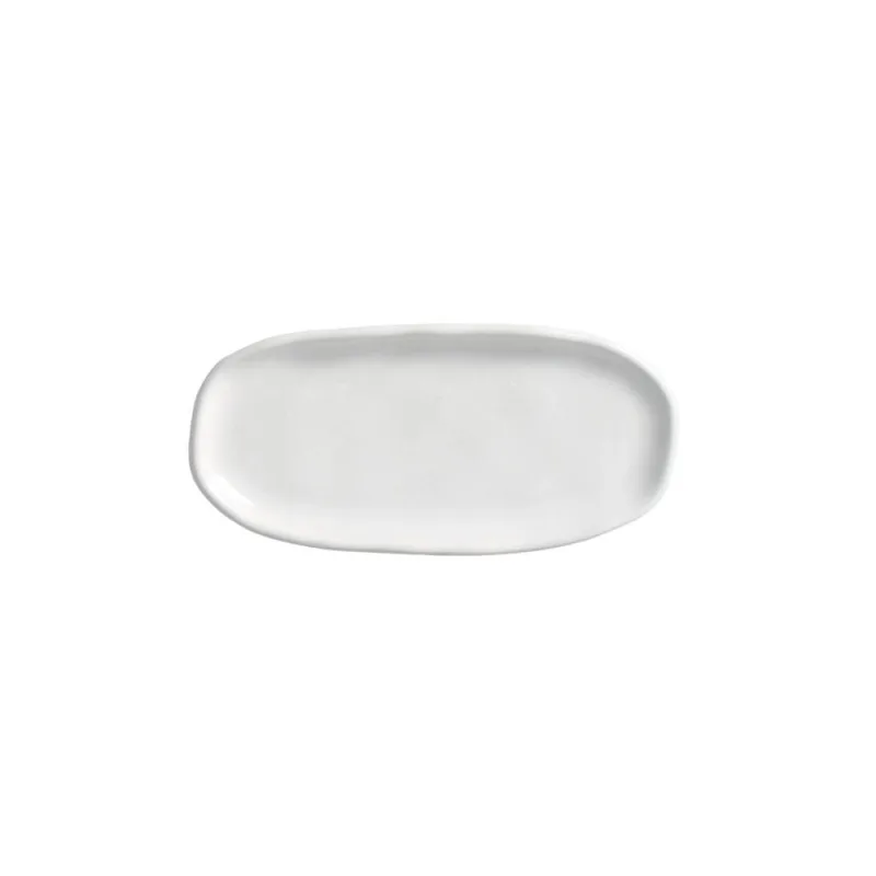 Conjunto com 4 Travessas Oval Rasa Mini Orgânico New White 16,5x8cm - Porto Brasil Cerâmica - Utilidades Domesticas