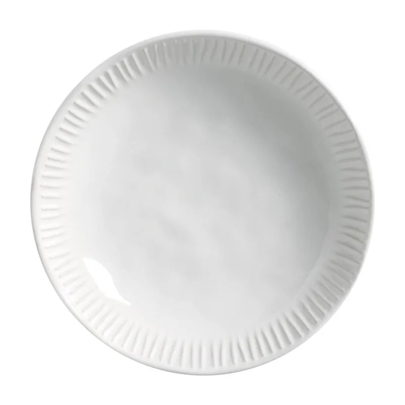 Conjunto com 6 Pratos Fundo Linhas New White Ø22,5cm 830ml - Porto Brasil Cerâmica - Utilidades Domesticas