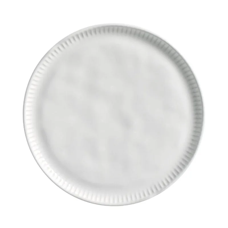 Conjunto com 6 Pratos de Sobremesa Linhas New White Ø21,5cm - Porto Brasil Cerâmica - Utilidades Domesticas