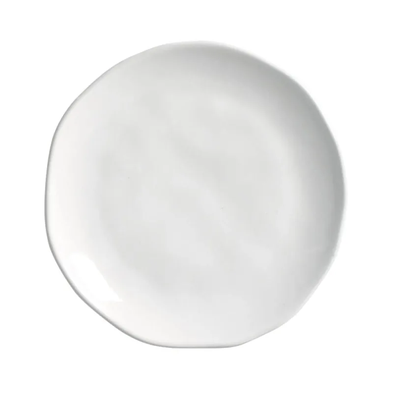 Conjunto com 6 Pratos de Sobremesa Orgânico New White Ø19,5cm - Porto Brasil Cerâmica - Utilidades Domesticas