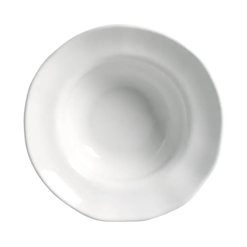 Conjunto com 4 Pratos de Entrada/Sobremesa Orgânico New White Ø19x5,5cm 250ml - Porto Brasil Cerâmica - Utilidades Domesticas