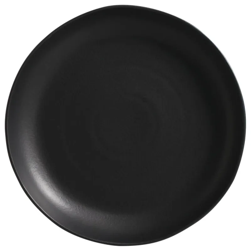 Travessa Redonda Grande Orgânico Stoneware Preto Matte Ø36cm - Porto Brasil Cerâmica - Utilidades Domesticas