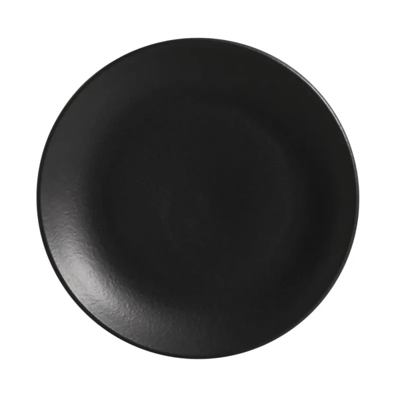 Conjunto com 6 Pratos de Sobremesa Coup Stoneware Hotelaria Preto Matte Ø21cm - Porto Brasil Cerâmica - Utilidades Domesticas