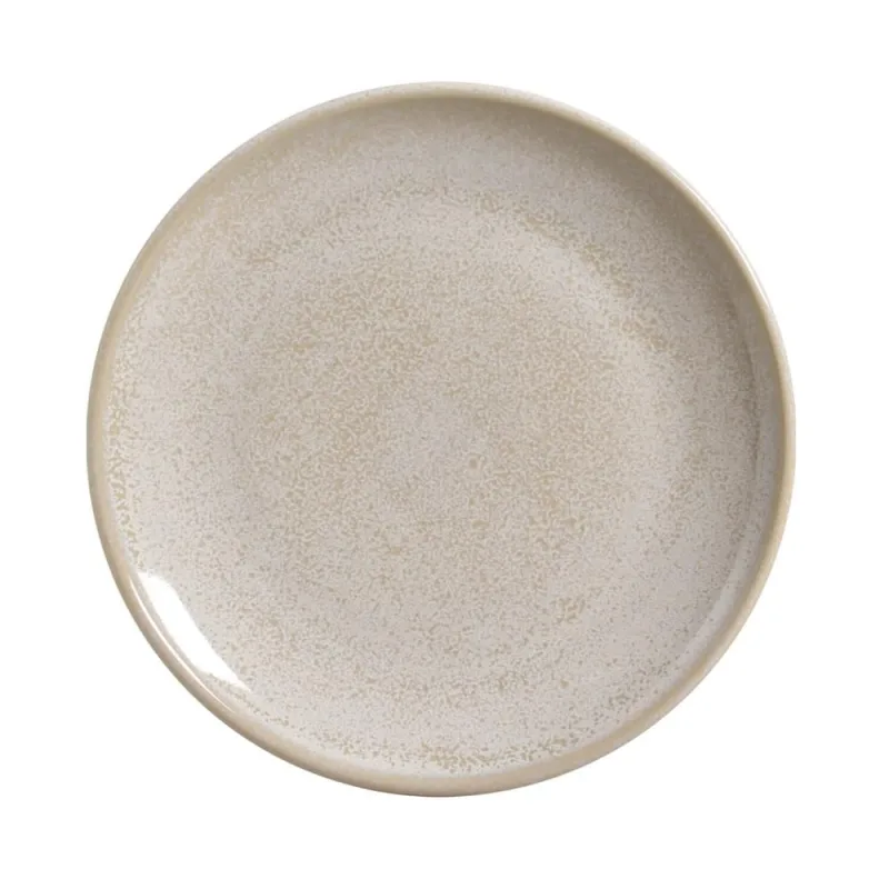 Conjunto com 6 Pratos de Sobremesa Coup Stoneware Hotelaria Latte Ø21cm - Porto Brasil Cerâmica