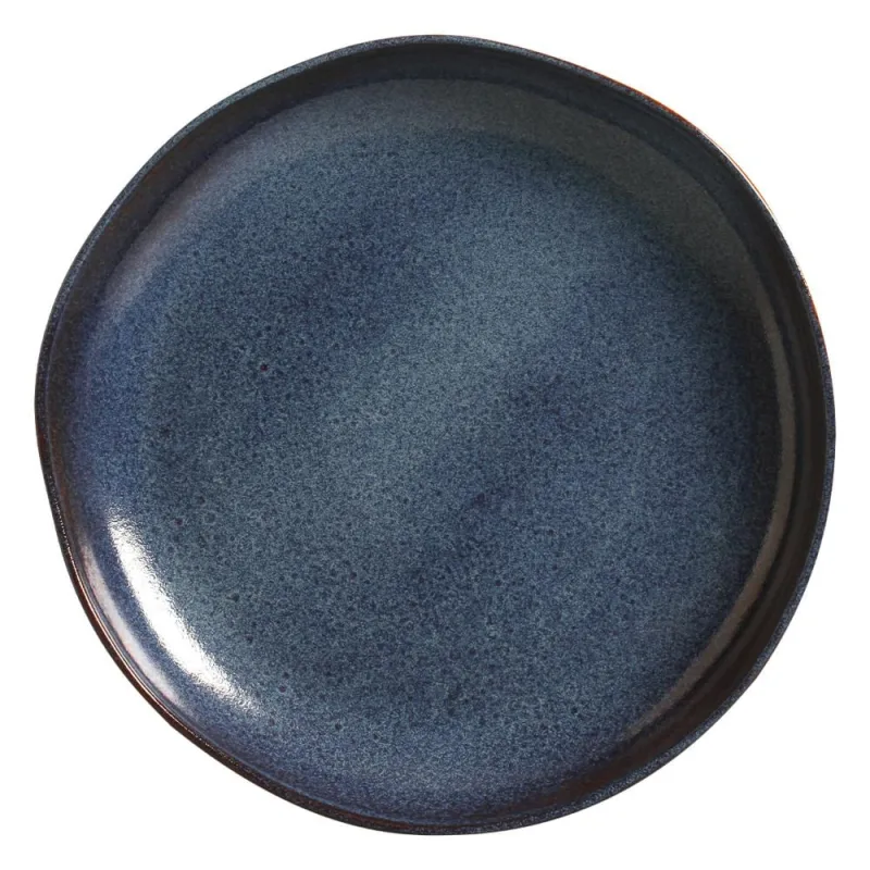 Travessa Redonda Grande Orgânico Stoneware Titanium Ø36cm - Porto Brasil Cerâmica - Utilidades Domesticas
