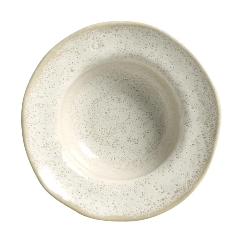 Conjunto com 4 Pratos de Entrada/Sobremesa Orgânico Vanilla Ø19x5,5cm 250ml - Porto Brasil Cerâmica - Utilidades Domesticas