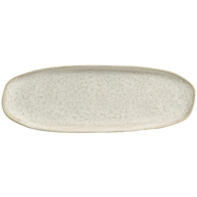 Conjunto com 4 Travessas Oval Rasa Grande Orgânico Vanilla 36x13cm - Porto Brasil Cerâmica - Utilidades Domesticas