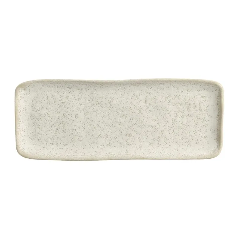 Conjunto com 4 Travessas Retangular Média Orgânico Vanilla 33x13cm - Porto Brasil Cerâmica - Utilidades Domesticas