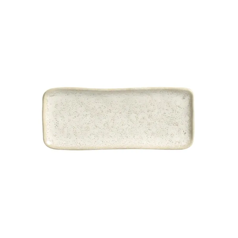 Conjunto com 4 Travessas Retangular Pequena Orgânico Vanilla 22x9,5cm - Porto Brasil Cerâmica - Utilidades Domesticas