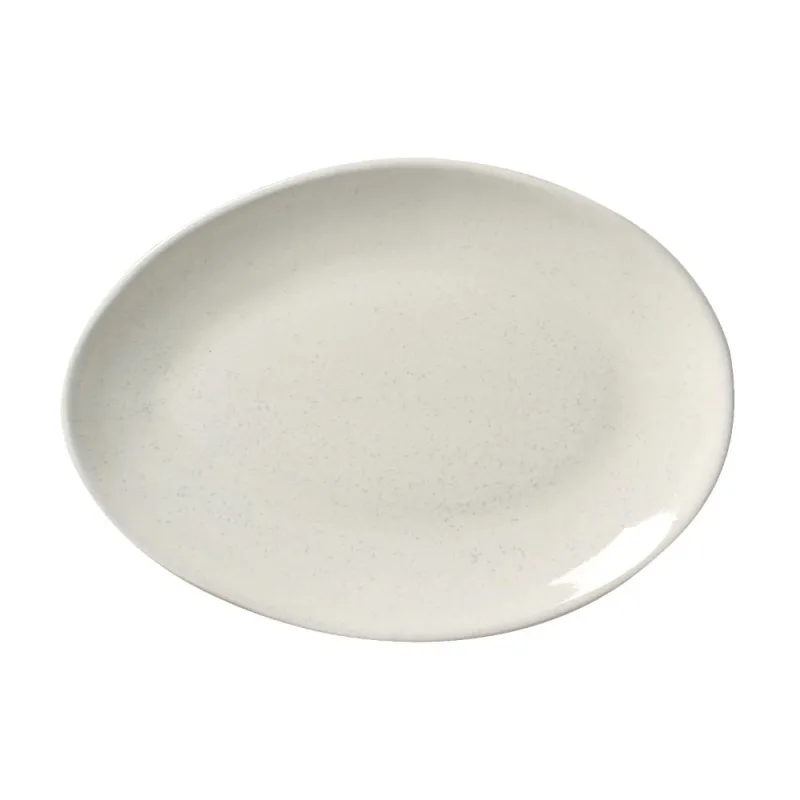 Conjunto com 6 Pratos de Sobremesa Oval Orgânico Glam 22,5x16,5x2,5cm - Porto Brasil Cerâmica
