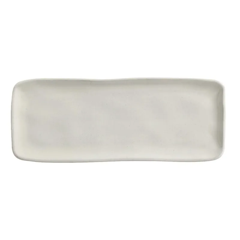 Conjunto com 4 Travessas Retangular Média Orgânico Glam 33x13cm - Porto Brasil Cerâmica