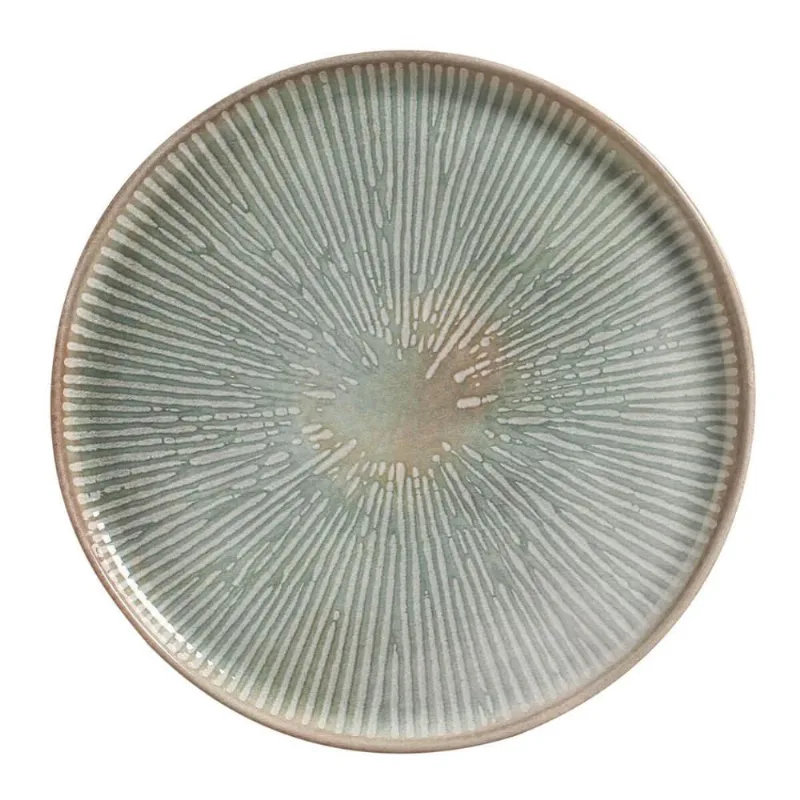Prato Raso Bio Evergreen 27,5cm Avulso Cerâmica Stoneware Porto Brasil Mesa Posta