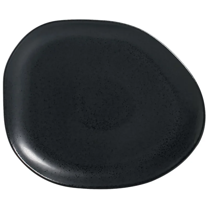 Conjunto com 6 Pratos Raso Oval Orgânico Eclipse 31x24x2,5cm - Porto Brasil Cerâmica - Utilidades Domesticas