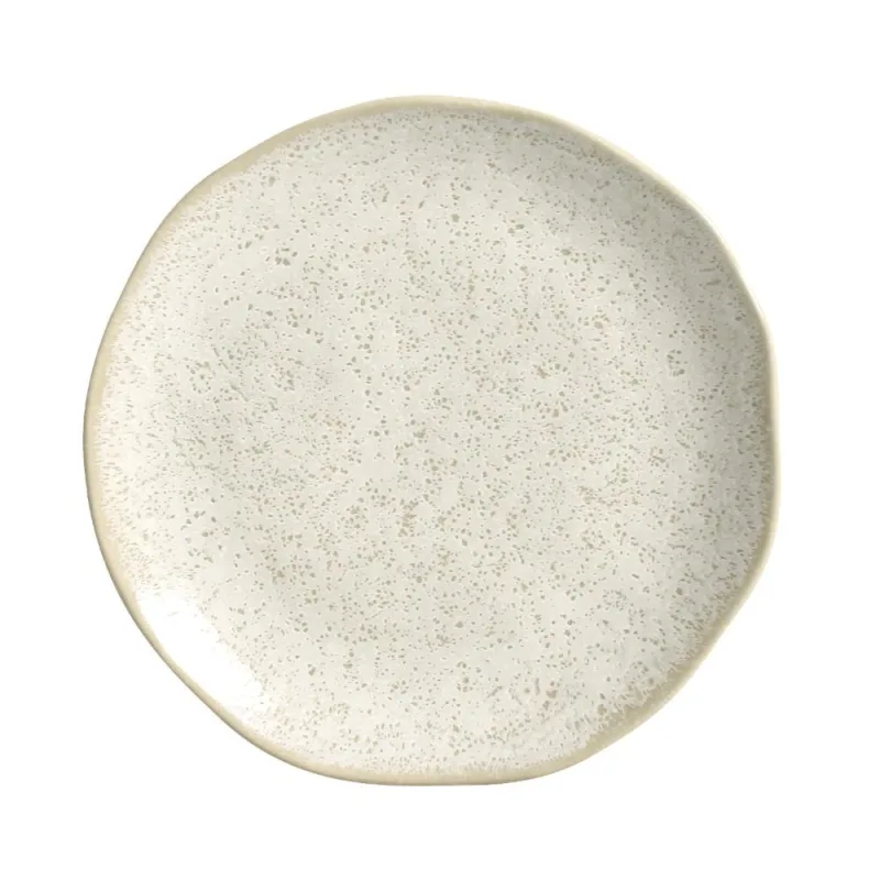 Conjunto com 6 Pratos de Sobremesa Orgânico Vanilla Ø19,5cm - Porto Brasil Cerâmica