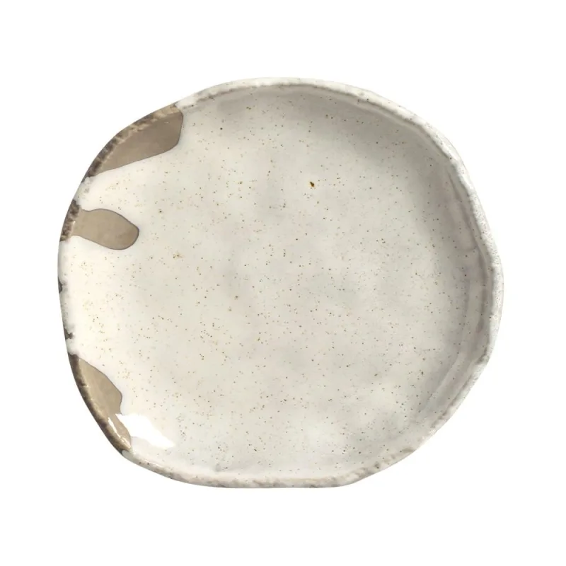 Conjunto com 4 Pratos de Sobremesa Orgânico Eco Pampa Ø19cm - Porto Brasil Cerâmica - Utilidades Domesticas