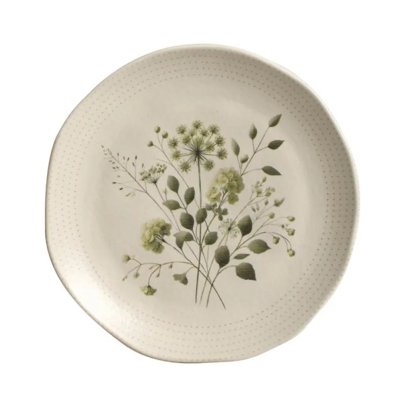 Conjunto com 6 Pratos de Sobremesa Orgânico Ammi Ø19,5cm - Porto Brasil Cerâmica