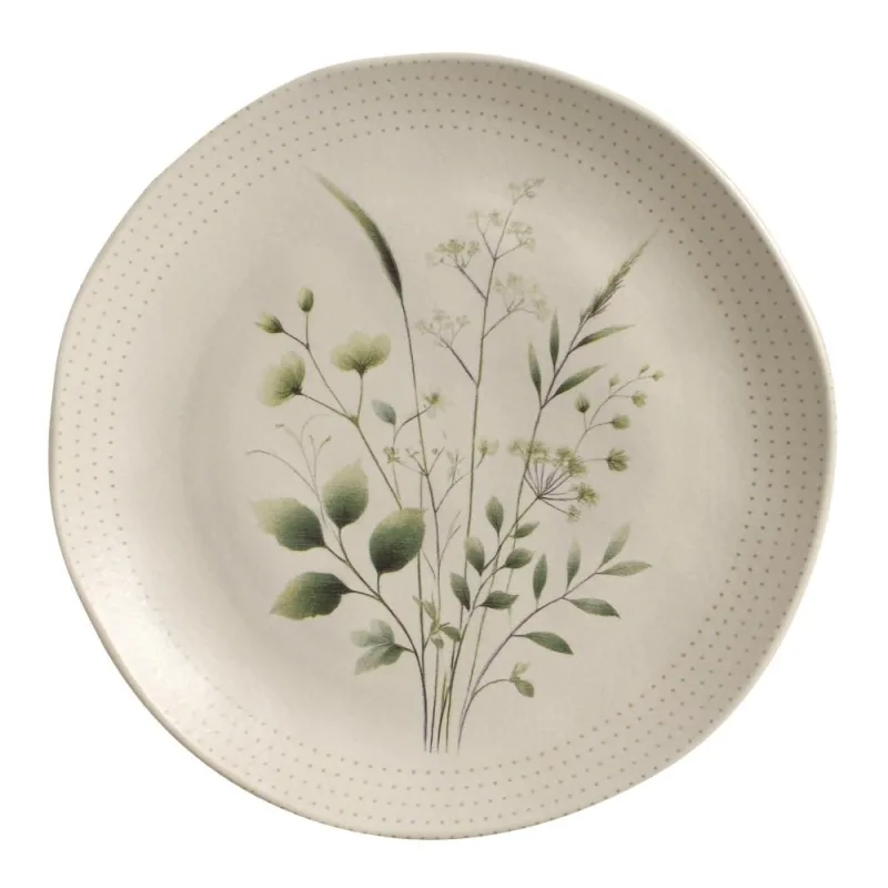 Conjunto com 6 Pratos Raso Orgânico Ammi Ø26,5cm - Porto Brasil Cerâmica