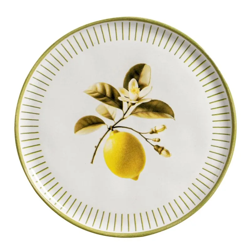 Conjunto com 6 Pratos Raso Bio Lemon - Porto Brasil Cerâmica - Utilidades Domesticas