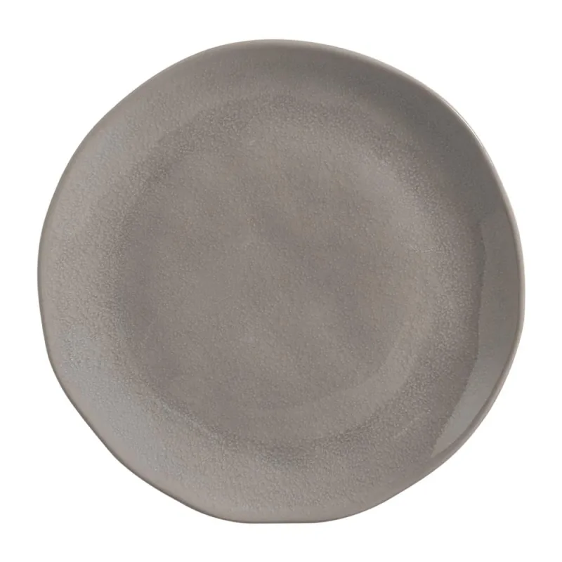 Conjunto com 6 Pratos Raso Orgânico Bruma Ø26,5cm - Porto Brasil Cerâmica - Utilidades Domesticas