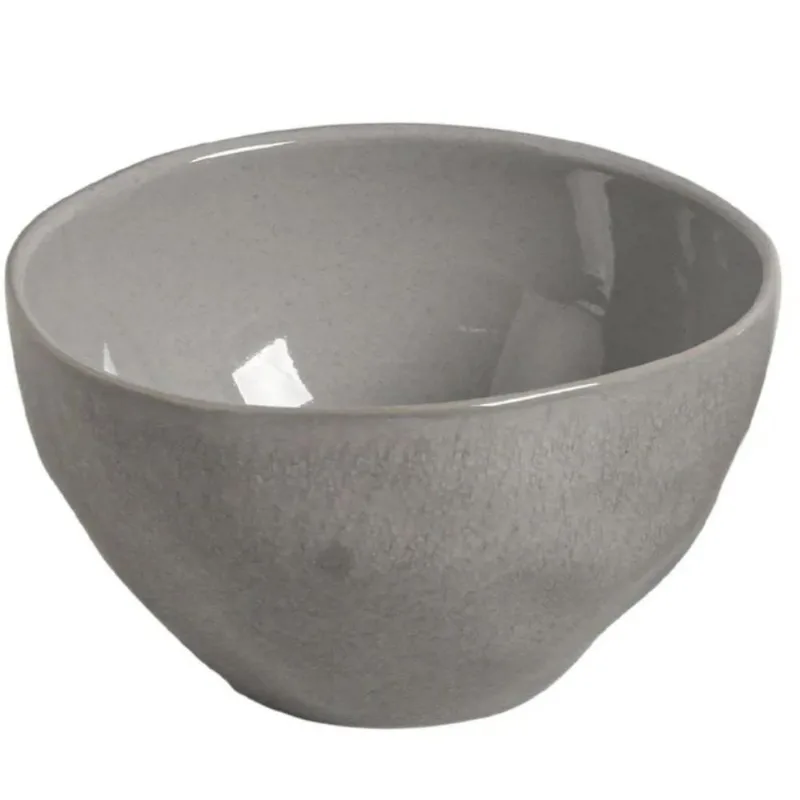 Bowl Cerâmica 558ml Cinza Porto Brasil Orgânico Tigela Sopas Shimeji Ceviche Restaurante Japonês - Porto Brasil Cerâmica