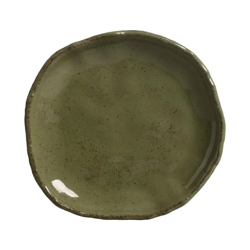 Conjunto com 4 Pratos de Sobremesa Orgânico Eco Jade Ø19cm - Porto Brasil Cerâmica - Utilidades Domesticas