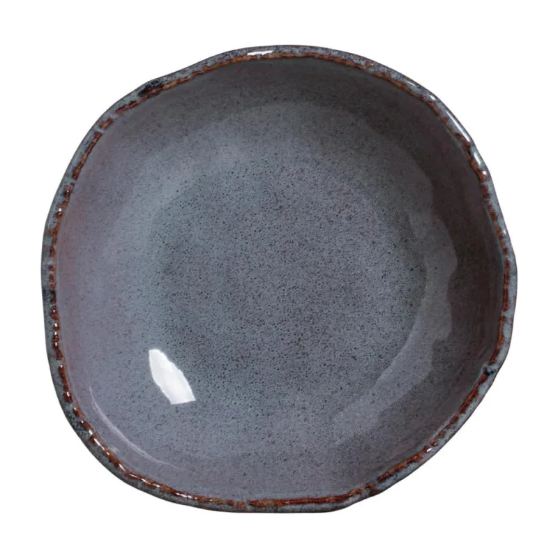 Conjunto com 4 Pratos Fundo Orgânico Eco Basalto Ø21,5cm - Porto Brasil Cerâmica - Utilidades Domesticas