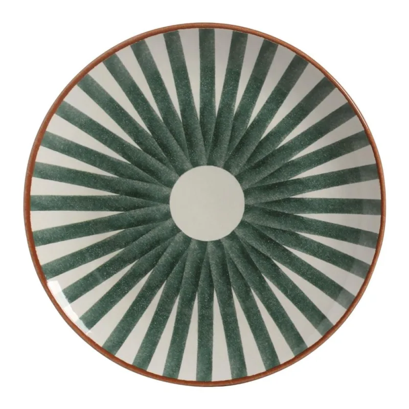 Conjunto com 6 Pratos Raso Coup Stoneware Equador Ø26cm - Porto Brasil Cerâmica