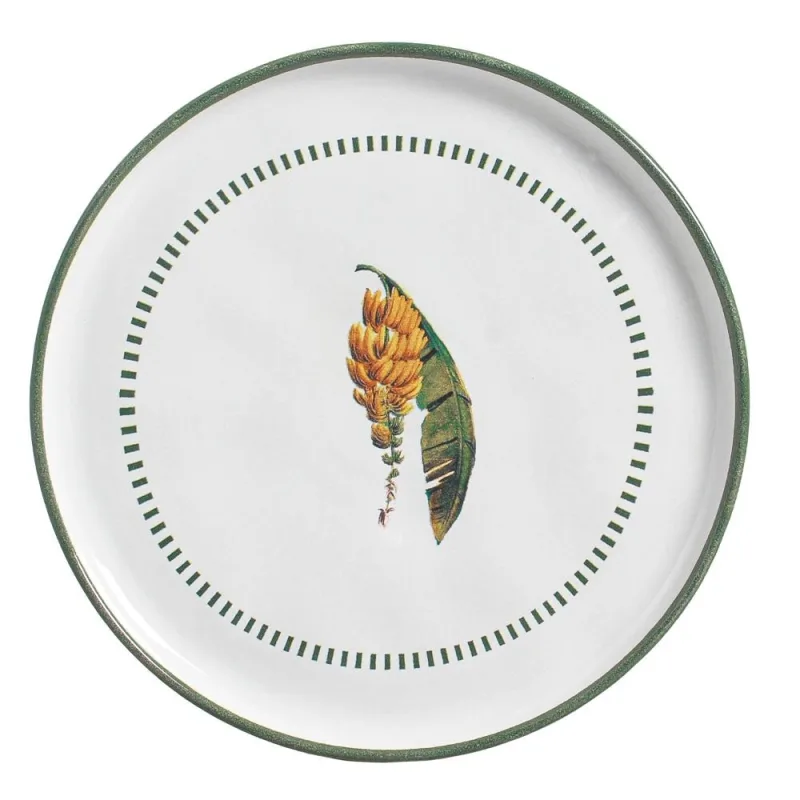 Conjunto com 6 Pratos Raso Bio Bananê Ø27,5cm - Porto Brasil Cerâmica