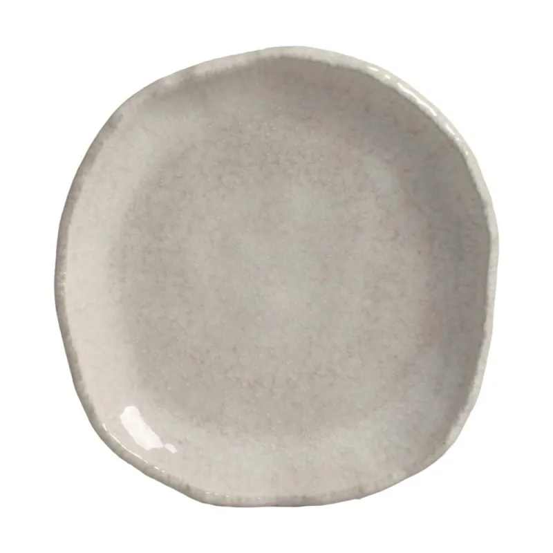 Conjunto com 4 Pratos de Sobremesa Orgânico Eco Calcita Ø19cm - Porto Brasil Cerâmica
