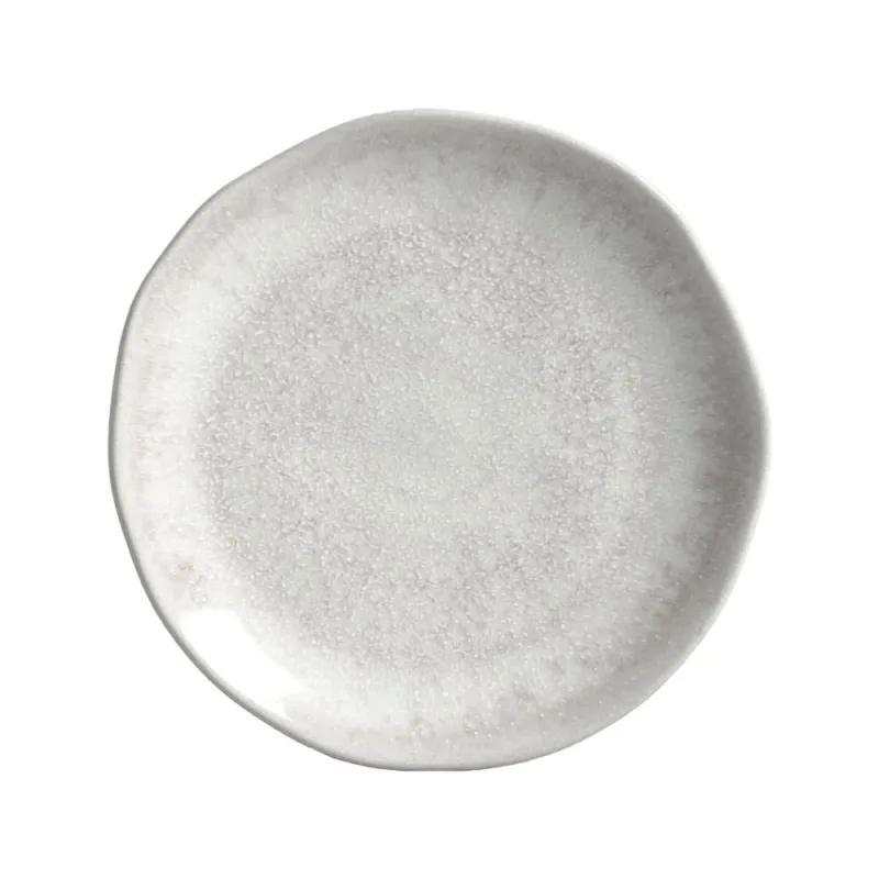 Conjunto com 6 Pratos de Sobremesa Orgânico Alabastro Ø19,5cm - Porto Brasil Cerâmica - Utilidades Domesticas