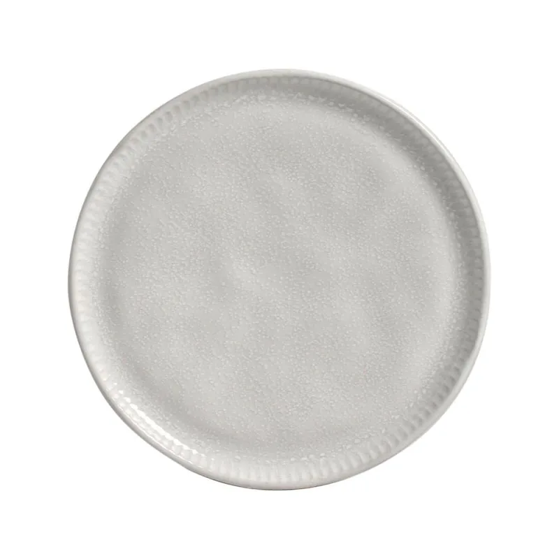 Conjunto com 6 Pratos de Sobremesa Linhas Luz Ø21,5cm - Porto Brasil Cerâmica