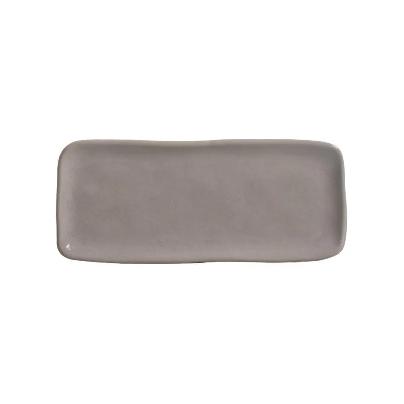 Conjunto com 4 Travessas Retangular Pequena Orgânico Bruma 22x9,5cm - Porto Brasil Cerâmica