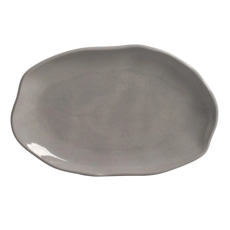 Conjunto com 4 Travessas Oval Rasa Média Bio Bruma 30x20cm - Porto Brasil Cerâmica