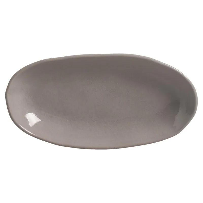 Conjunto com 4 Travessas Oval Funda G Orgânico Bruma 32x16cm 650ml - Porto Brasil Cerâmica