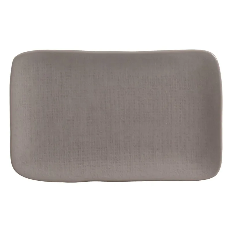 Conjunto com 4 Travessas Retangular Média Juta Bruma 27x16cm - Porto Brasil Cerâmica