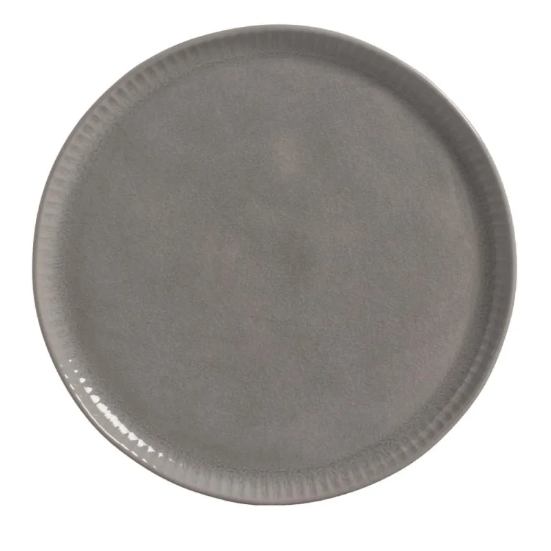 Conjunto com 6 Pratos Raso Linhas Bruma Ø27,5cm - Porto Brasil Cerâmica