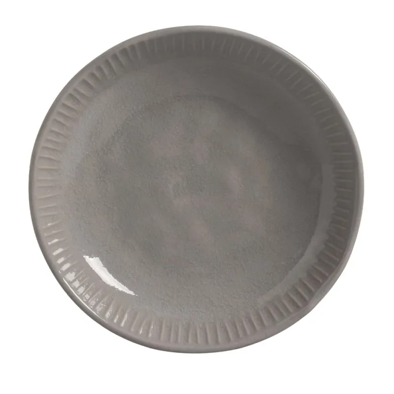 Conjunto com 6 Pratos Fundo Linhas Bruma Ø22,5cm 830ml - Porto Brasil Cerâmica