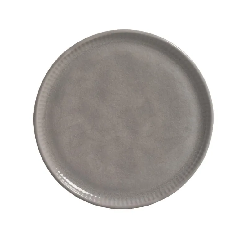 Conjunto com 6 Pratos de Sobremesa Linhas Bruma Ø21,5cm - Porto Brasil Cerâmica