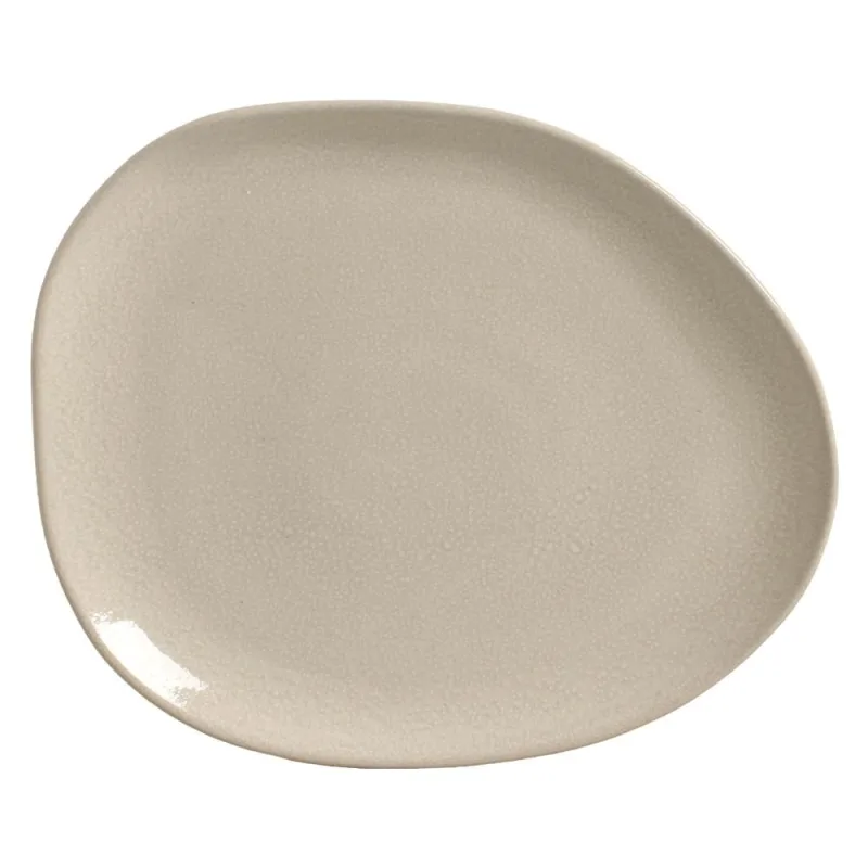 Conjunto com 6 Pratos Raso Oval Orgânico Sol 31x24x2,5cm - Porto Brasil Cerâmica - Utilidades Domesticas