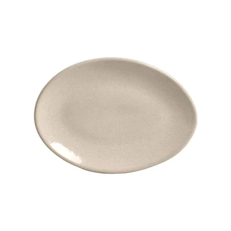 Conjunto com 6 Pratos de Sobremesa Oval Orgânico Sol 22,5x16,5x2,5cm - Porto Brasil Cerâmica